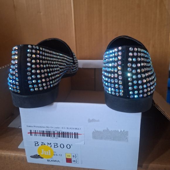 NWT Bamboo rhinestone loafers size 8.5 - Picture 7 of 7